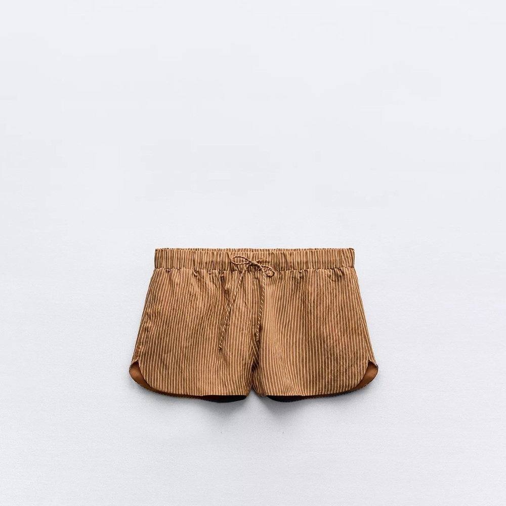 Zara High Waist Brown Shorts